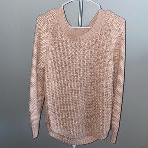 Calvin Klein Jeans Rose Gold Cable Knit Sweater